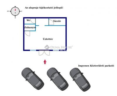 Eladó utcai bejáratú üzlethelység Fonyód