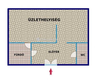 Eladó üzlethelység udvarban Esztergom