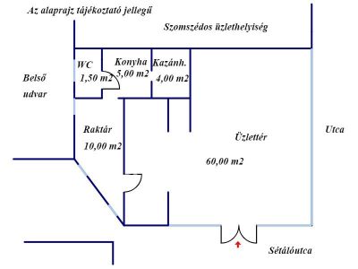 Kiadó utcai bejáratú üzlethelység Békéscsaba