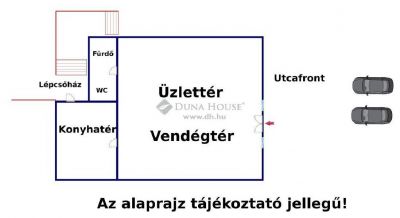 Eladó utcai bejáratú üzlethelység Dunaharaszti